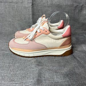 MADEWELL Kickoff Trainer Sneakers in Pastel Colorblock Peach Cream Multi